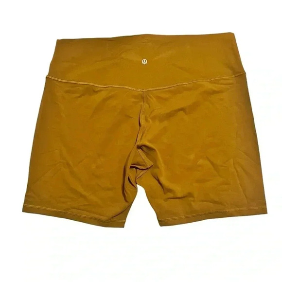 LULULEMON ALIGN HR SHORT 8"- SIZE 20 GOLD SPICE NWT athleisure activewear - Picture 5 of 6